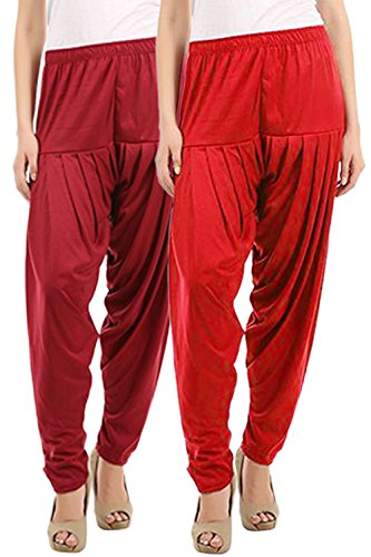 Image of Buy That Trendz Women's Regular Fit Cotton Patiala Salwar (334-Rose Combo 2 Patiala RBlue Rose Royal Blue)