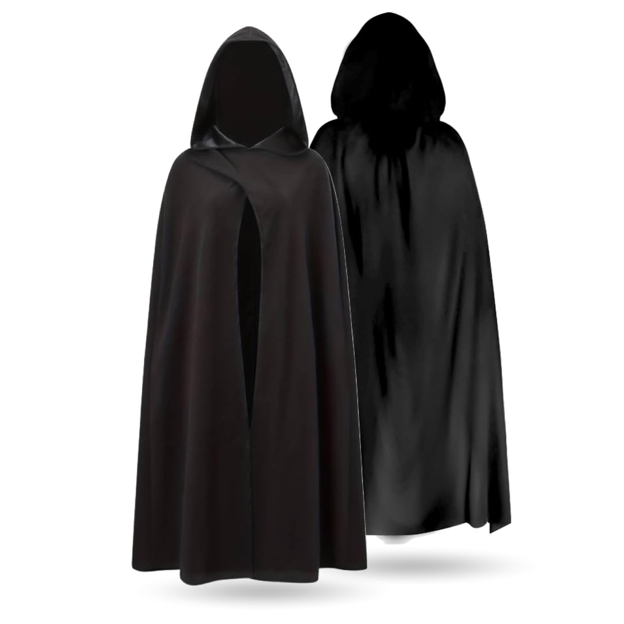 peleryna wampira z kapturem, przebranie Halloween dla dzieci i dorosłych, dwustronna