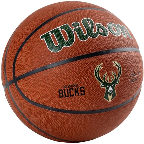 Image of WILSON NBA Team Alliance Basketball - Milwaukee Bucks, Size 7-29.5 inch