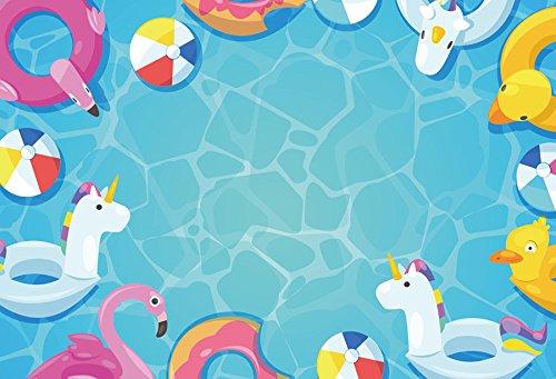 Leyiyi 8x6ft Photography Background Swimming Pool Backdrop Kids Birtdhay Summer Party Seaside Holiday