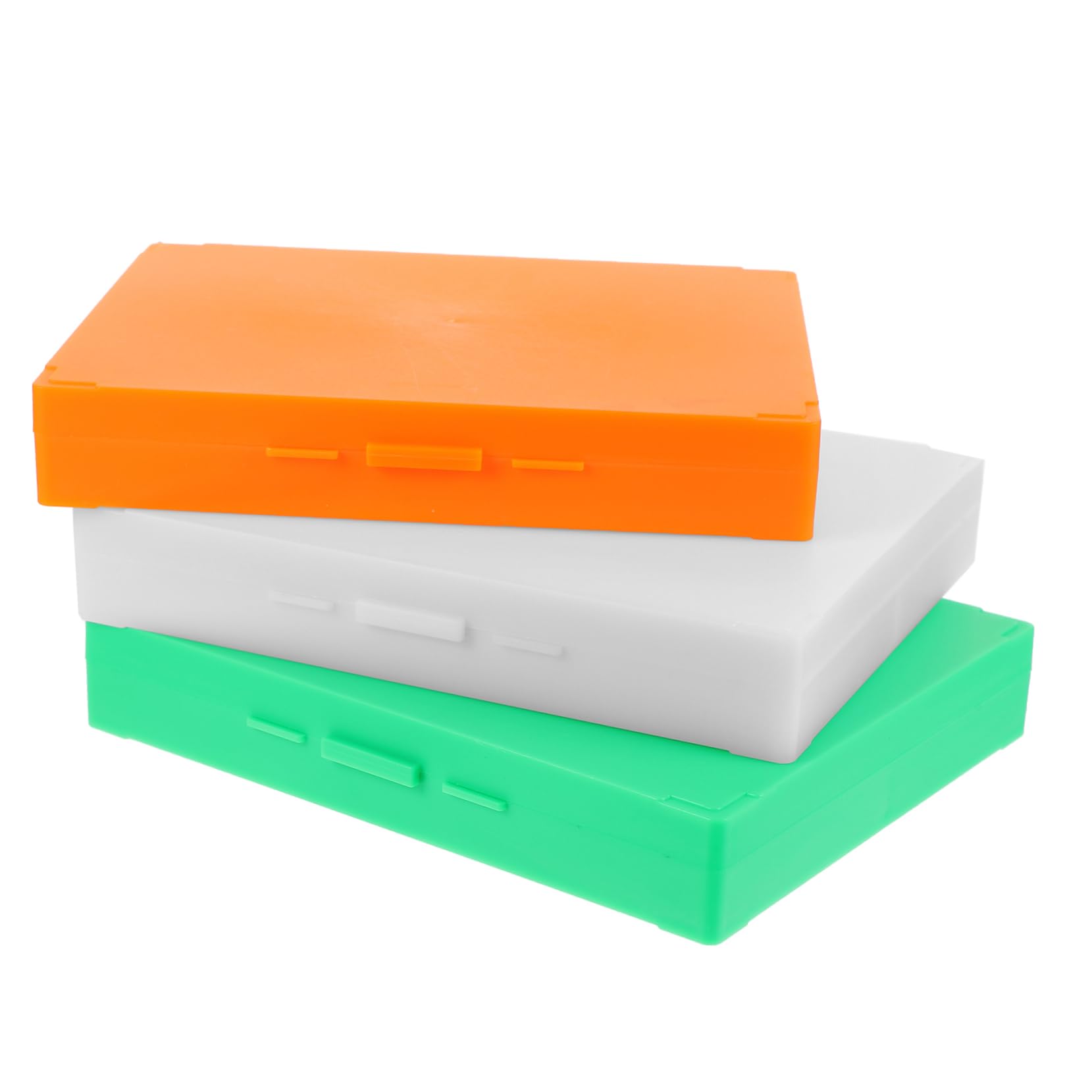 Caja de Almacenamiento para 100 Portaobjetos, Abs, 3 Piezas