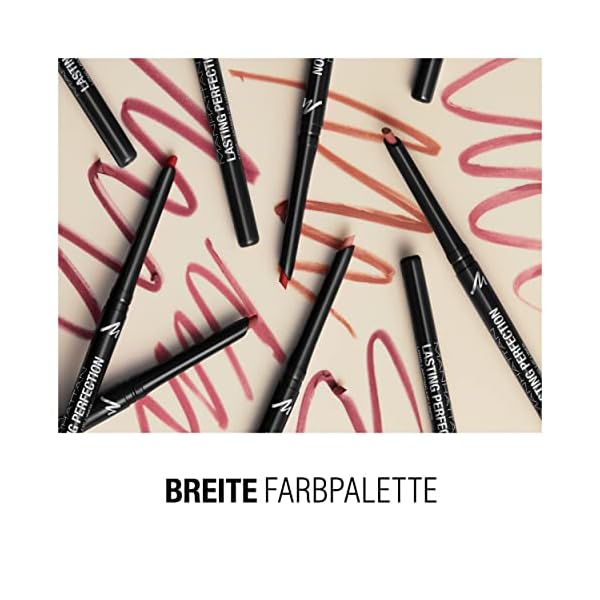 Manhattan Lasting Perfection Lipliner, Fb.94 F Penny Brown, langanhaltender und deckender Konturenstift, 2 g – Bild 7