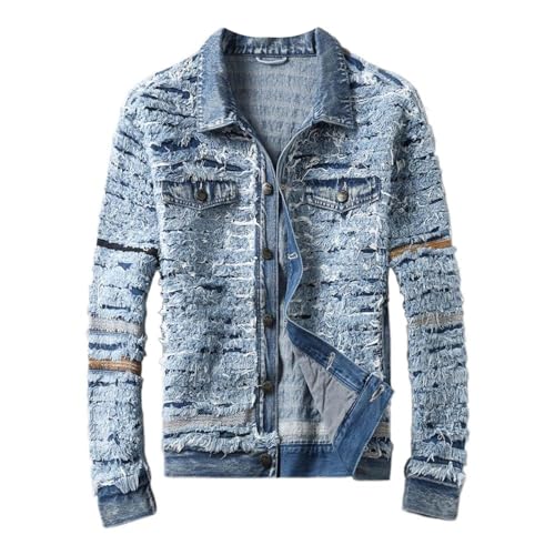 Veste en jean homme surdimensionnée style chemise à grandes poches