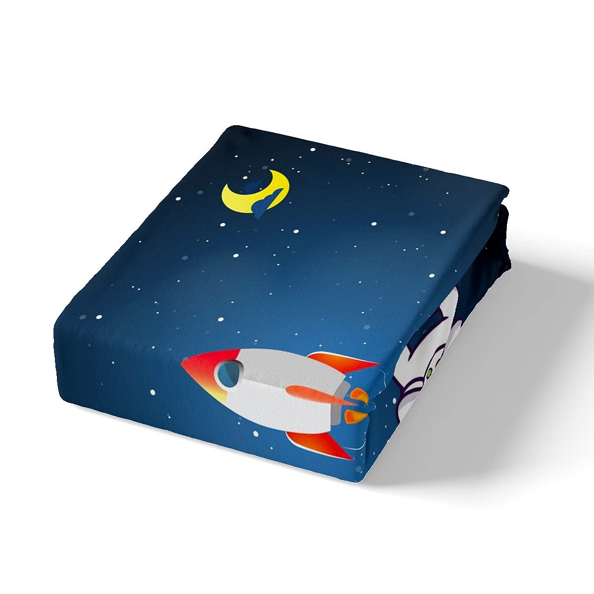 Juego de funda de edredón para niños con cohete de astronauta y cohete espacial, funda de edredón para niños, niñas, adolescentes, espacio exterior, aventura, ropa de cama y lino tamaño King