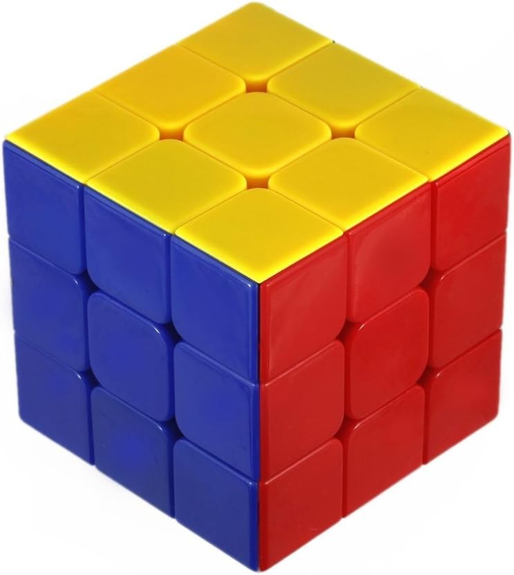 Shengshou 3x3x3 Speed Cube Casse Tête Puzzle Noir Rainbow Sans Autocollant