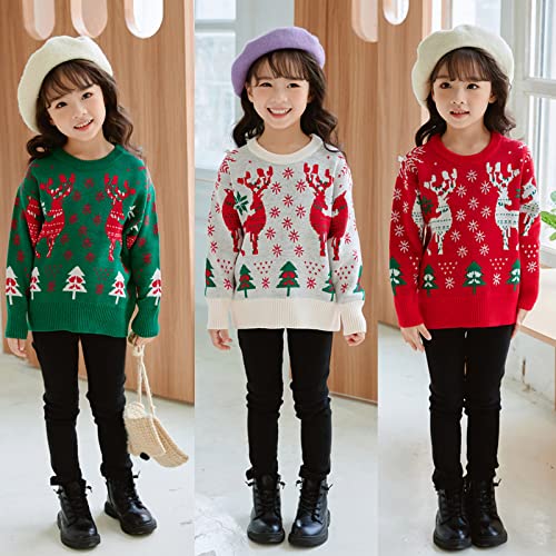 Toddler Baby Kids Girl Boy Sweater Christmas Character Print Knit Sweater Warm Pullover Toddler Sweatshirt Girls 4t2