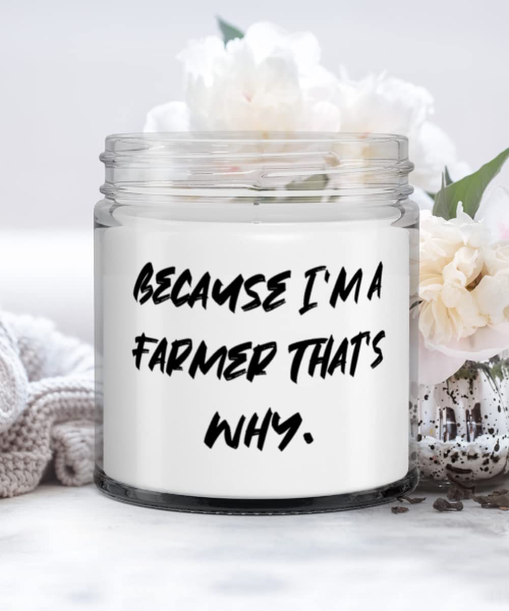Cheap Farmer Candle, Because I'm a Farmer That's Why, Gifts For Friends, Present From Team Leader, For Farmer