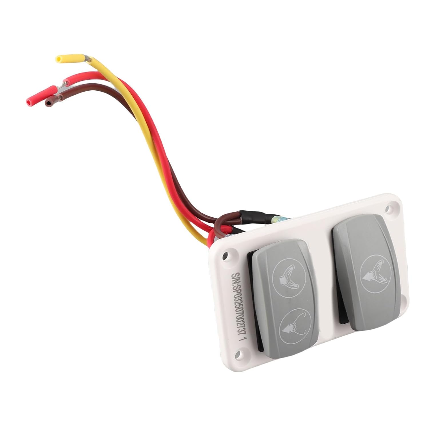 Drfeify Marine Toilet Switch Panel Boat Toilet Control Panel Yacht Switch DC12 24V with Water Inlet Drainage Function for RV Yacht Electric