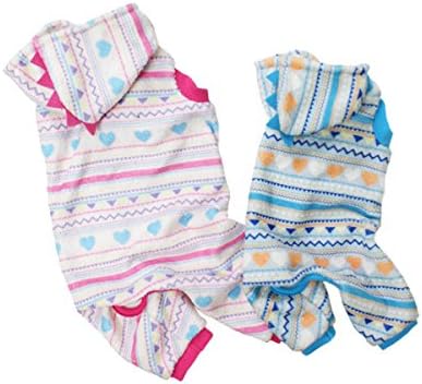 D.O.G Fluffy All-in-One Jagged Hood for Pets, Pink, Size SM