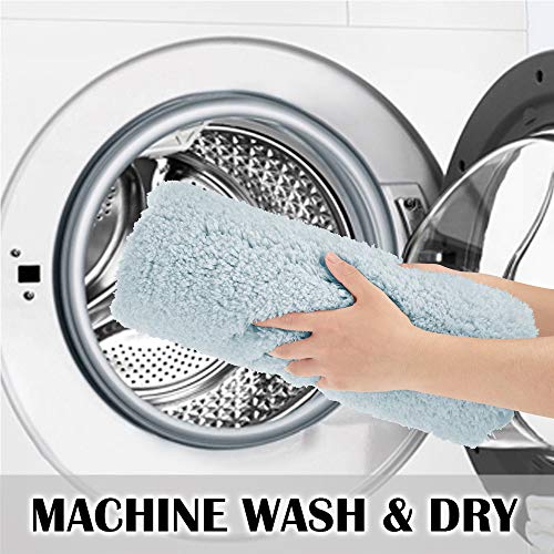 Suchtale Bathroom Rug Non Slip Bath Mat For Bathroom (16 X 24, Light Blue) Water Absorbent Soft Microfiber Shaggy Bathroom Mat Machine Washable Bath Rug For Bathroom Thick Plush Rugs For Shower #TOP5