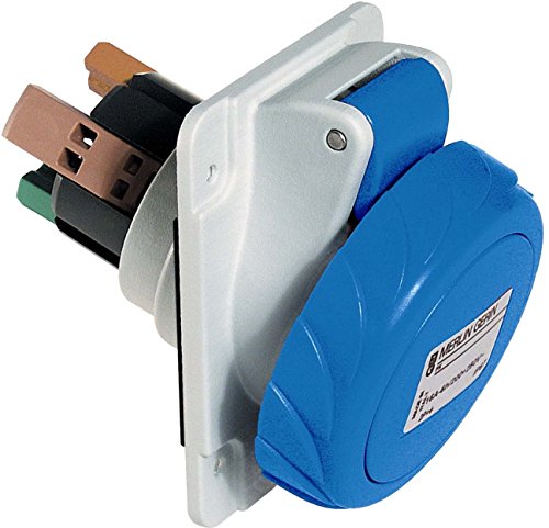 Prise industrielle 32A IP67 étanche monophasée 2P+T 220V à raccordement rapide et sûr