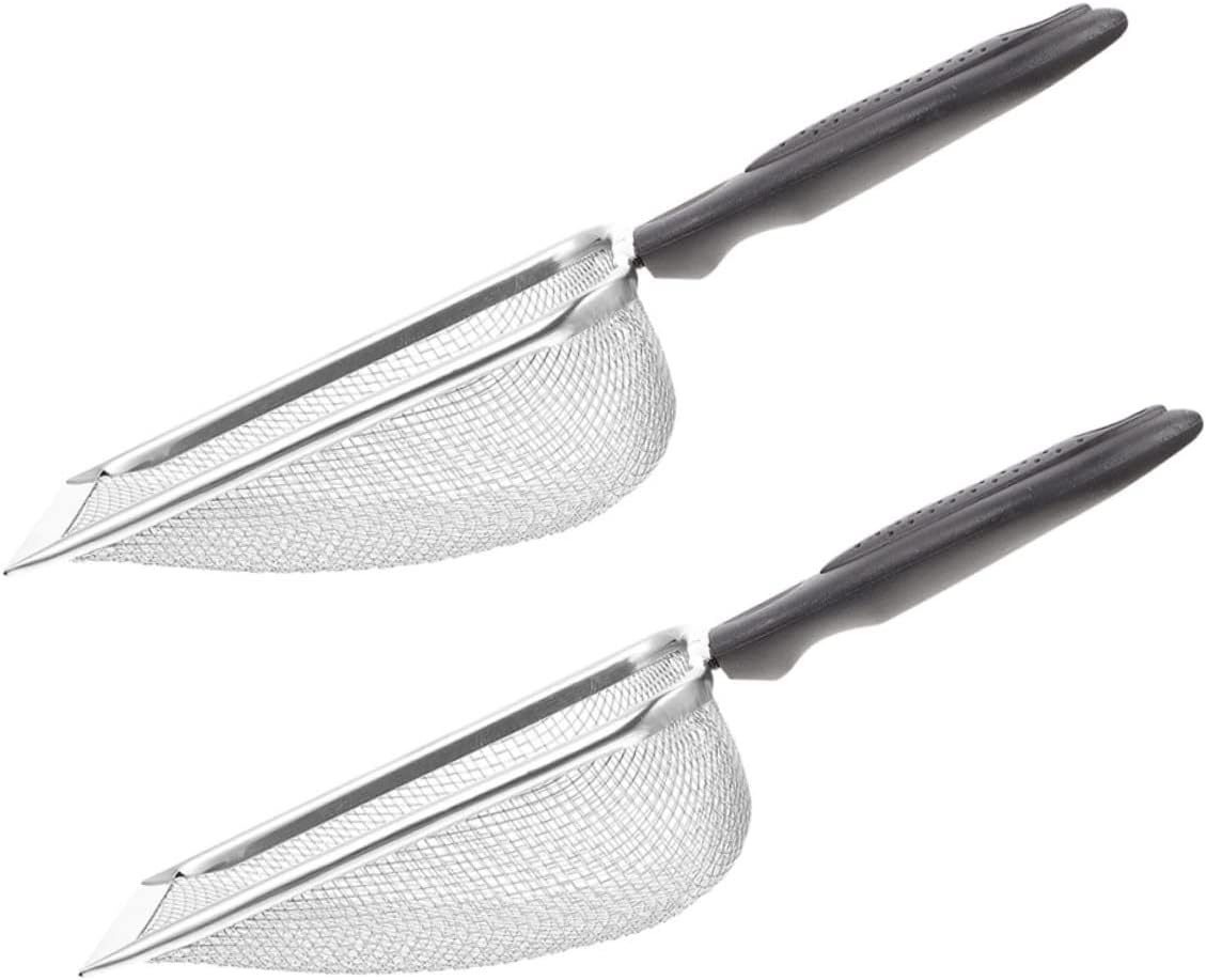 TOYANDONA 2pcs Portable Stainless Steel Reptile Shovels for Easy Substrate Cleanup Durable Household Scoopers for Tortoise Lizard and Scorpion Care