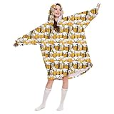 GIRPOL Beer Wearable Blanket Hoodie for adult，Oversized Pullover blanket with pocket for Adults Men Women gift