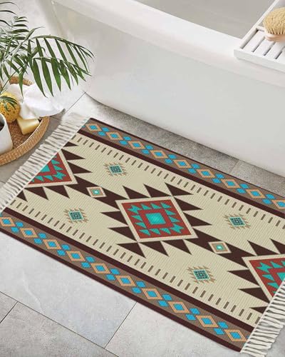 Tapete Boho Southwestern 60 x 90 cm con Borlas miniatura 1
