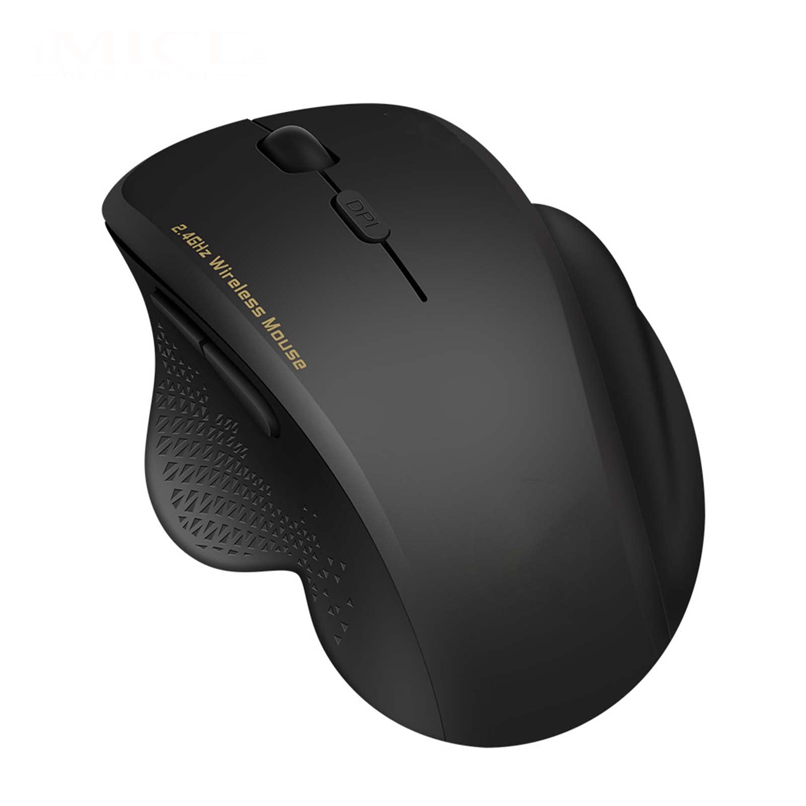 JUSHZ Souris sans Fil Ergonomique Gamer Gaming Photoélectrique USB 2.4G PPP Réglable Brancher Et Utiliser Cadeau (113X80X48mm,Black)