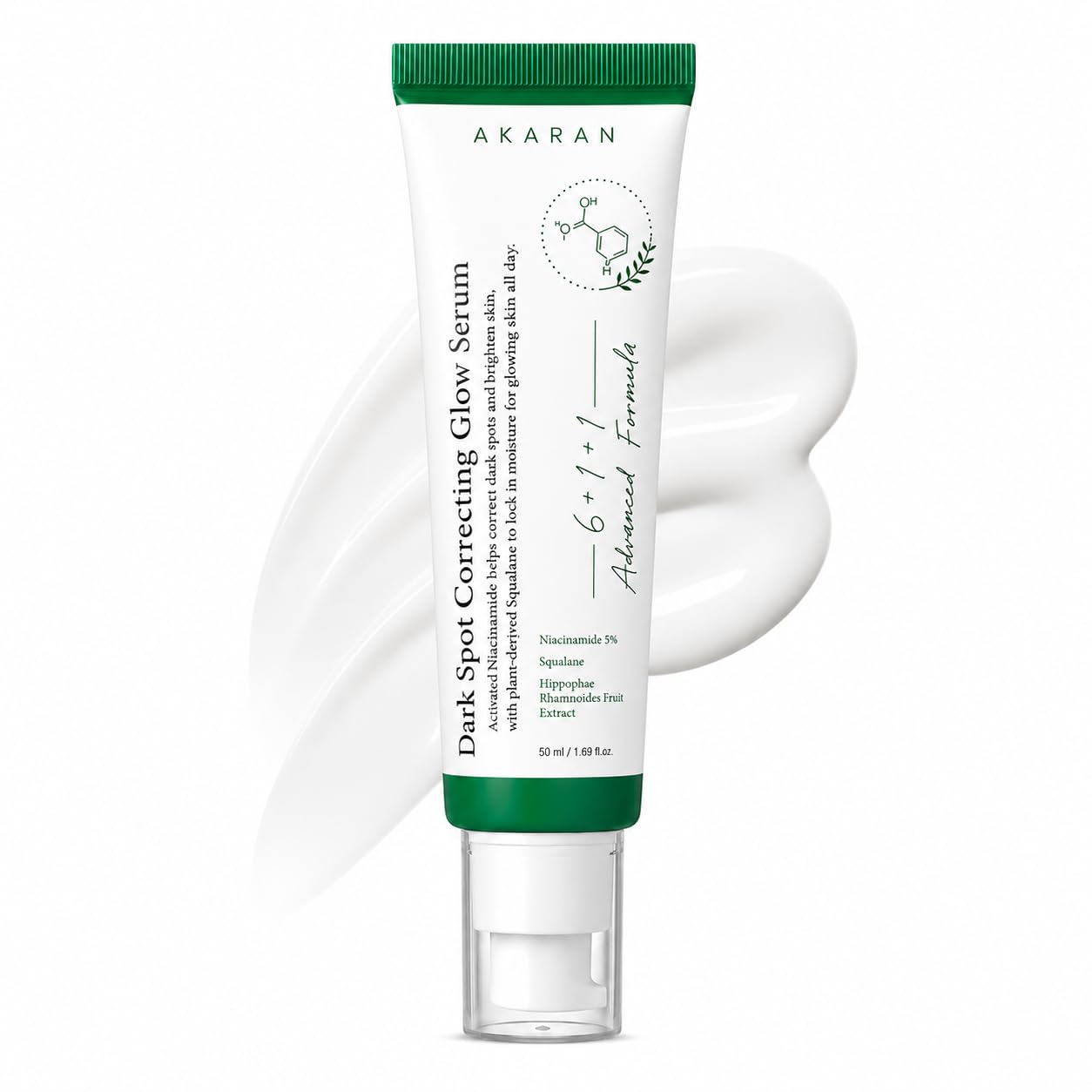 AKARAN Dark Spot Correcting Glow Serum, 5% Niacinamide, Dark Spot Remover for Face, Vegan, Korean Skin Care, All Skin Types, 50 ml (DARK SPORT TUBE)-image-11