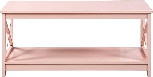 Miniatura 77 de Convenience Concepts – Mesa de café Oxford, Madera, Gris Gris,Barnwood/Negro,Negro,Rosa rubor,Azul cobalto,Madera derivada/Blanco,Azul espuma