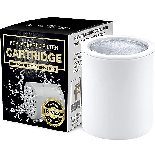 Image of FEELSO FE-15 PRO 15-Stage Replacement Premium Filter Cartridge 1-Pack (No Housing), Compatible with Any Shower Filter of Similar Design Universal High Output((Pack of 1) - 15 Stage Cartridge)