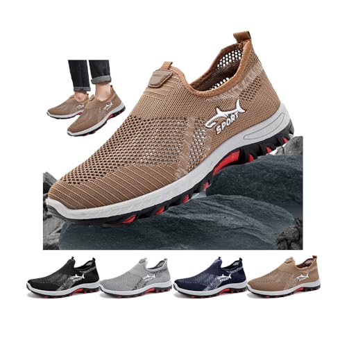 Jarv Cooling Comfort Sneaker, Atlacoast Jarva Men Sneakers, Breathable Soft Bottom Anti-Slip Slip On Walking Shoes for Men