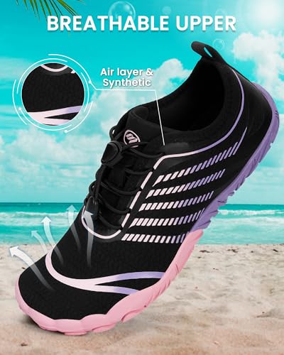 Image of Water Shoes for Women Men Quick-Dry Barefoot Shoes Breathable Aqua Socks for Swim Beach River Pool Lake Hiking Surfing Kayaking