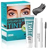 Set tinta delicata per Sopracciglia,Kit per la colorazione delle sopracciglia,Prodotti Per la colorazione Delle sopracciglia,Effetto Lunga Tenuta,Facile da Applicare(Nero)