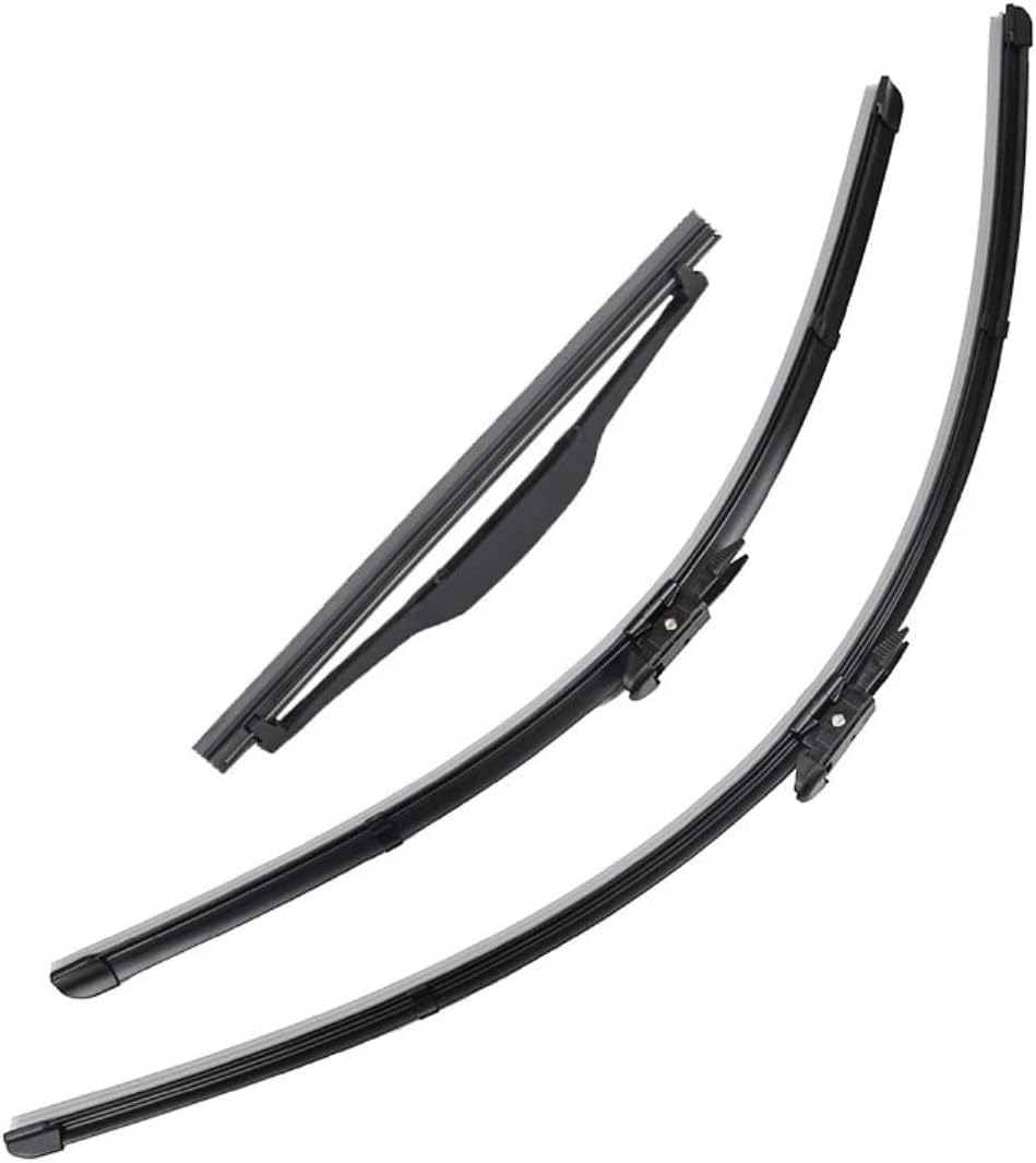 nwsplmy Wiper Blades Front Rear Set for C4 Coupé 3 Portes 2004-2010 28" 24" 7" - Durable Natural Rubber