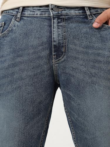 Image of Urbano Plus Men's Washed Bootcut Jeans Stretchable