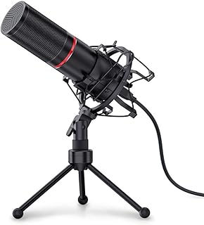 Metal Usb Condenser Recording Microphone With Tripod For Laptop Computer Cardioid Studio Recording Vocals Voice Over Vocal Microphones