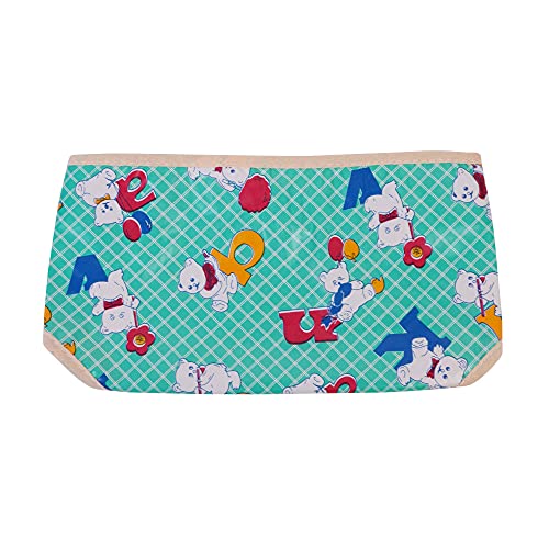 Image of New Born Baby Outside Plastic Inside Cotton Nappy Washable and Reusable PVC Printed Nappies /U Shaped /Nappy Tying Langot For Baby Boys and Baby Girls-Pack of 6 (Medium) (Multicolor)