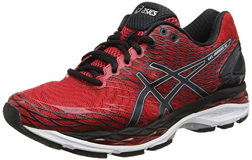 ASICS Gel-Nimbus 18, giày chạy bộ nam, màu đỏ (Đỏ/Đen/Bạc), 43.5 EU