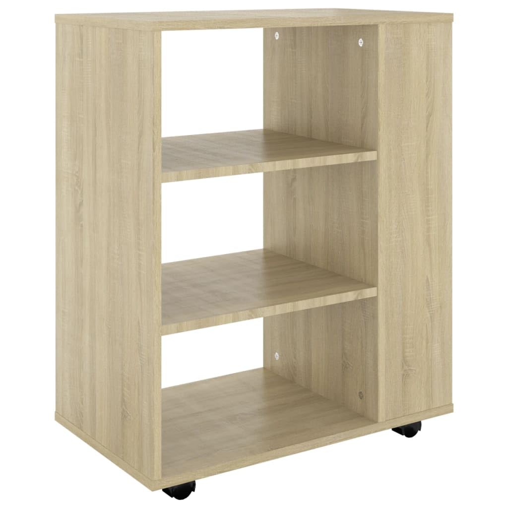 vidaXL Rollcontainer Büroschrank Sonoma-Eiche 60x35x75cm Holzwerkstoff