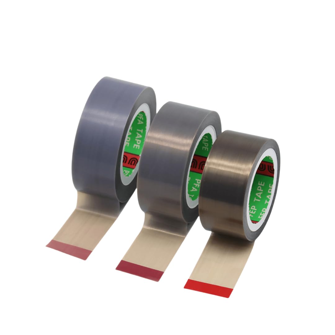 PTFE PEFT-Folienband – 1 Stück, antihaftbeschichtet, hochtemperaturbeständig, glatte Oberfläche, verschleißfestes Klebeband(0.13 * 200 * 10000mm)