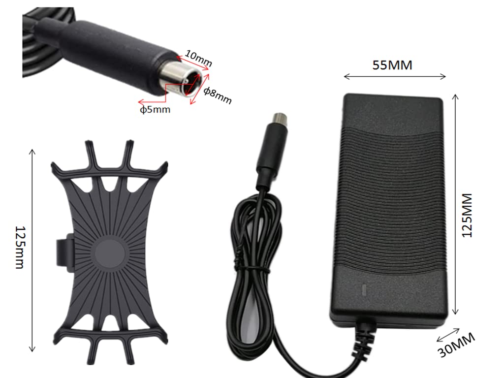 Xiaomi M365 Adaptador Cargador Patinete Eléctrico 42V 2A Fuente Alimentación con Soporte Móvil Giratorio 360°