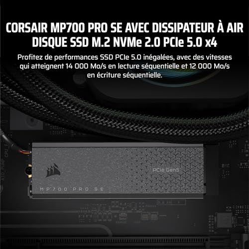 Corsair MP700 PRO SE avec dissipateur actif - vue 3