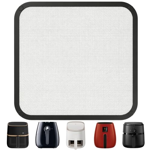 Protector Antisalpicaduras para Freidora de Aire, Compatible con Cosori TurboBlaze 5.5L, 6.0L, 6.2L/ Philips HD9285 XXL, HD9270 XL, Acero Inoxidable y Silicona, Malla Fina