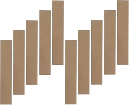 Miniatura 2 de Zerodeko 100 piezas de papel kraft de cera para palillos con mangas planas de papel kraft para palillos de papel