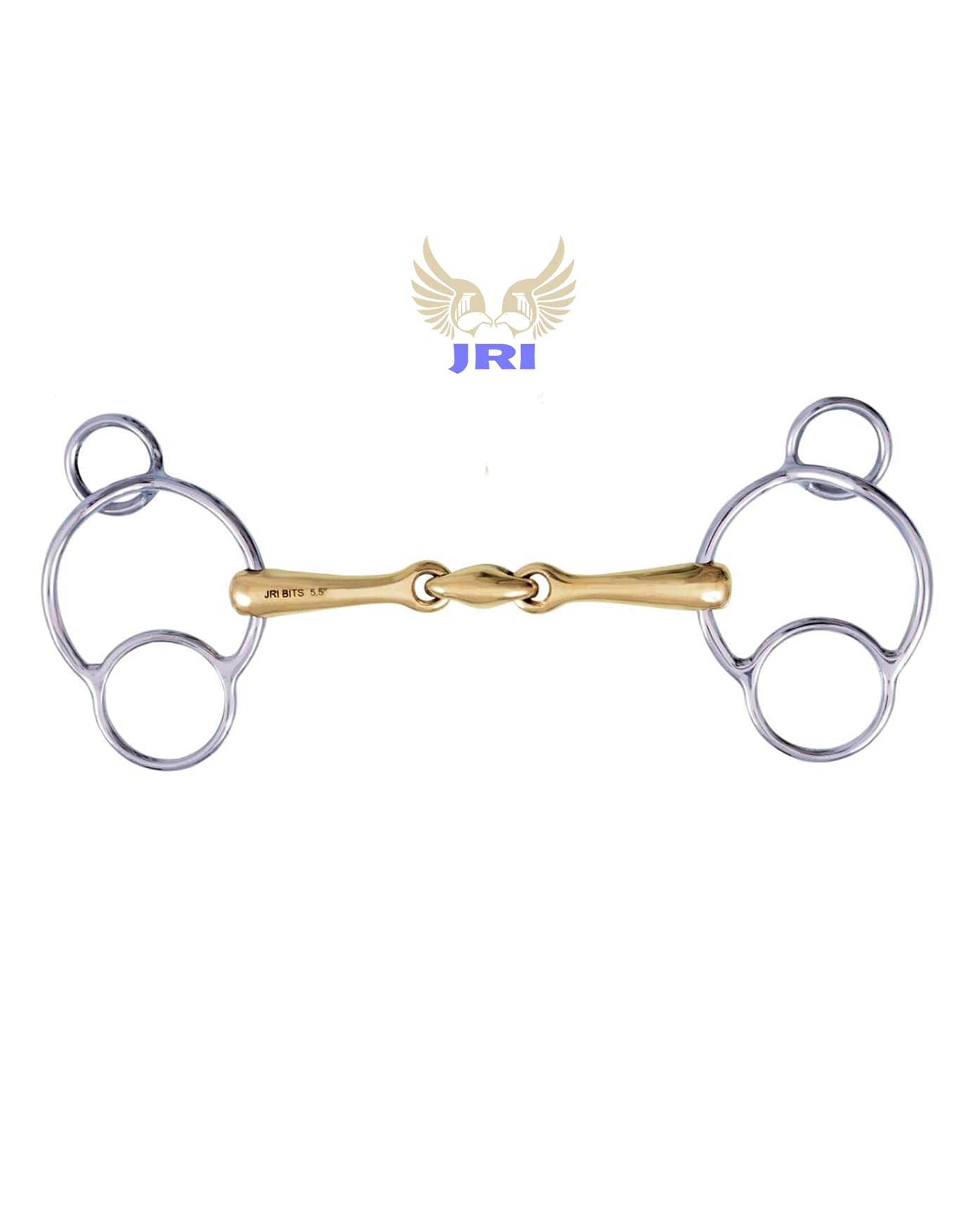 JRI Universal 3 Ring Gag Bit – 6" Curved Angled Mouthpiece with Lozenge | Anatomically Adapted, Versatile Rein Options, Gentle Control for Strong Horses – Same Day Dispatch