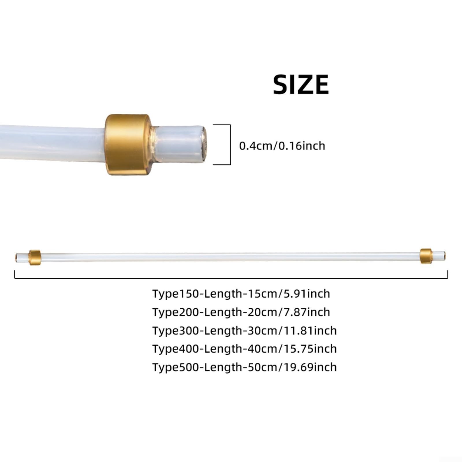 Tubo in acciaio inossidabile per macchina da espresso, ID2 x OD4 mm, tubo ad alta pressione per macchina da caffè, tubo di ricambio flessibile senza attrezzi (150/200/300 mm) (150 mm)
