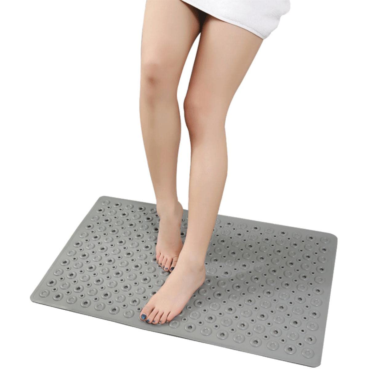 Alfombrilla de baño Baño del hotel Alfombrilla antideslizante Ventosa Ducha Resistente a caídas Alfombrilla de PVC Alfombrillas de baño Baño Antideslizante Filtración Alfombra-Dousha Green,40cm x 70cm
