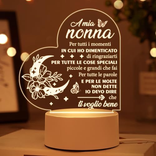 Cuore In Acrilico Personalizzato Per Nonno - Regalo Per Festa Dei Nonni, Compleanno O Natale - Foto 9