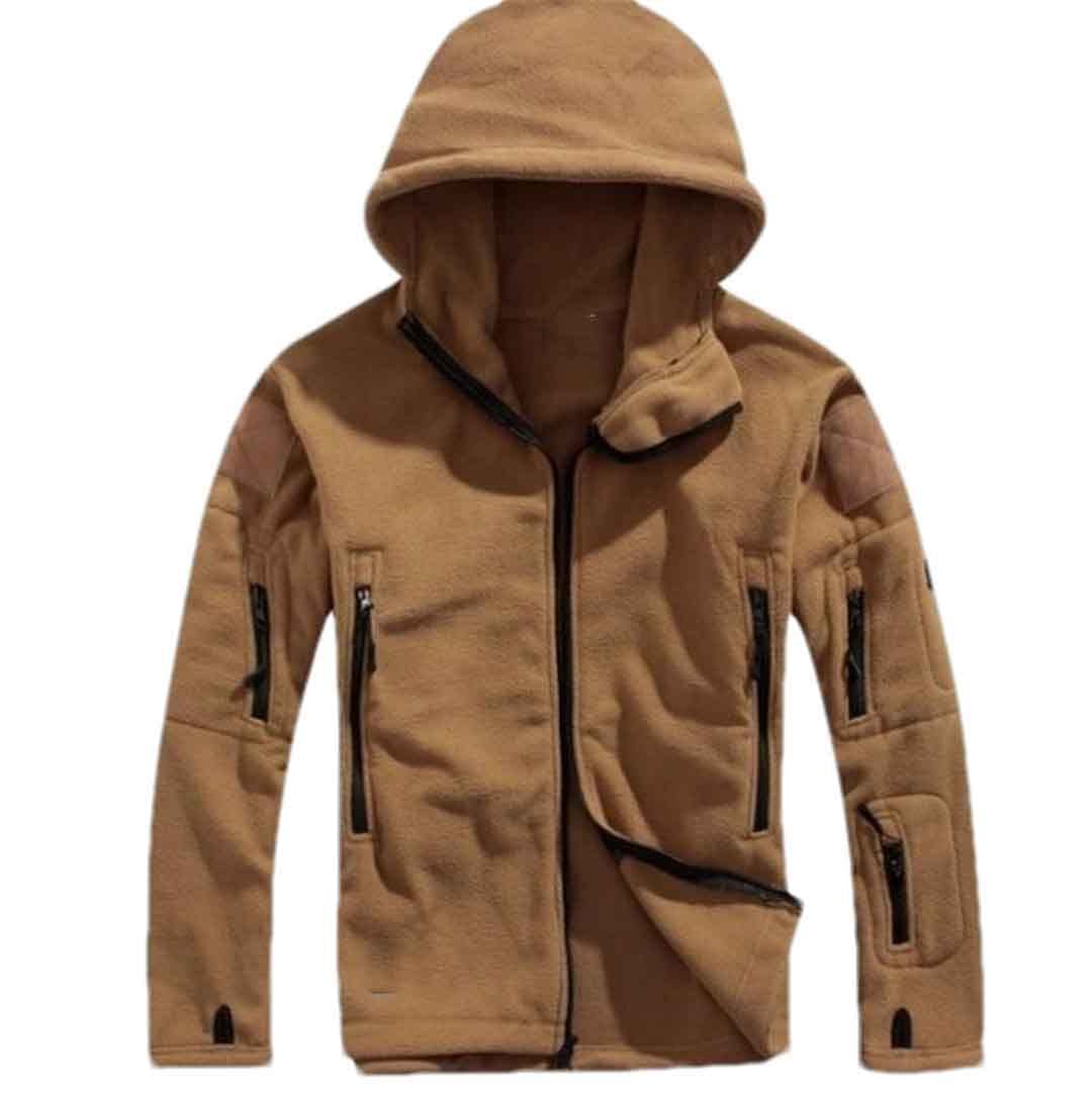 Chaqueta táctica de forro polar térmico para hombre, para deportes al aire libre, senderismo, caza, camping, abrigo suave