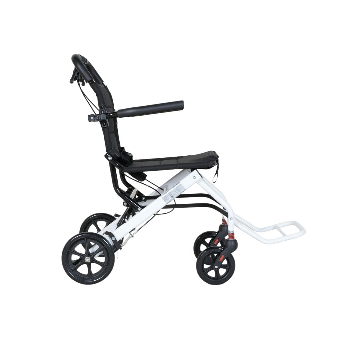Mobiclinic®, Silla de Ruedas de Tránsito, Plegable, Trayectos Cortos | Asiento 40 cm, Sistema de Freno con Bloqueo, Reposabrazos y Reposapiés Abatibles, Ligera, Hasta 100kg, Acero, Venus