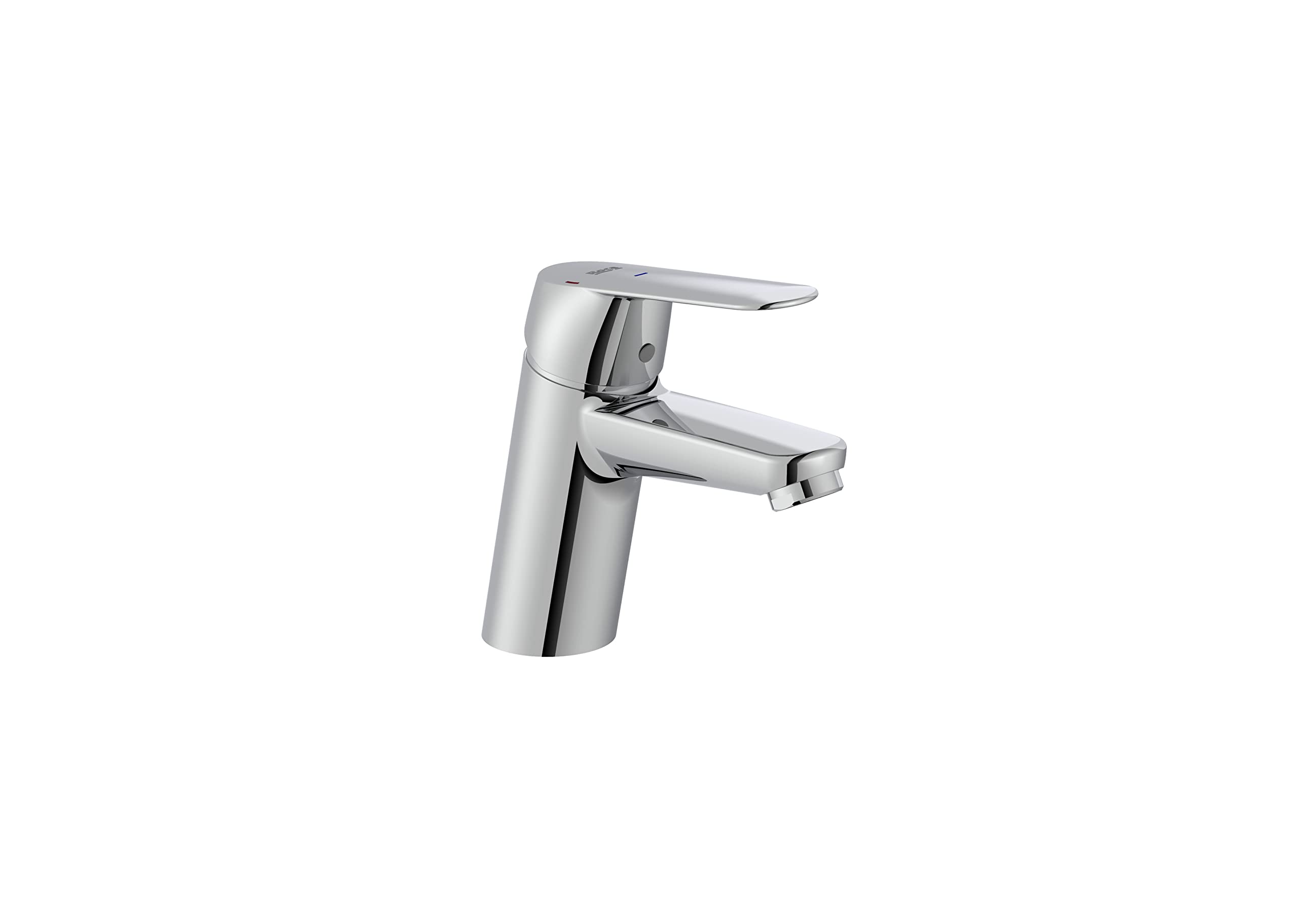 Roca Alfa Grifería para lavabo con tecnología Cold Start, grifo monomando de repisa con enlaces de alimentación flexibles, mezclador para cuarto de baño de fácil instalación, cromado, A5A3L25C00