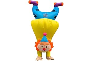 Funny Outfit Inflatable Clown Costume Inflatable Blow-up Costume Adult Costume for Adult/Birthday Party/Halloween