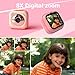 Ufilni Upgrade Kids Selfie Camera, Christmas Birthday Gifts for Girls Age 3-9, HD Digital Video Cameras for Toddler, Portable Toy for 3 4 5 6 7 8 Year Old Boy Pink