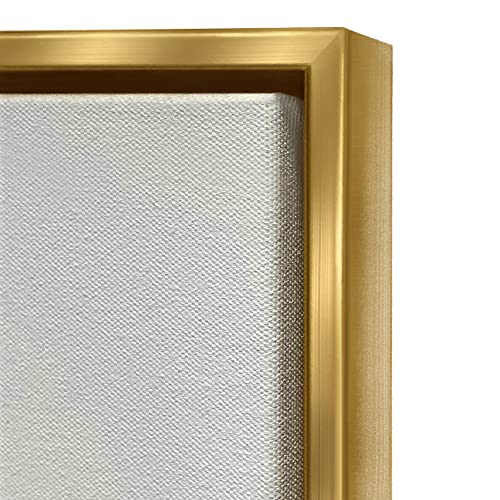 Image of Stupell Industries 'Typewriter with Joy'| Floating Frame Canvas Art | Stupell Industries | Gold, 17 x 21 Inches, Easy to Hang and Sturdy, Made in USA, by Martina Pavlova