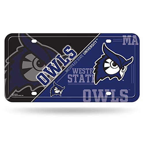 Rico Industries NCAA Westfield State Owls Metal License Plate Tag