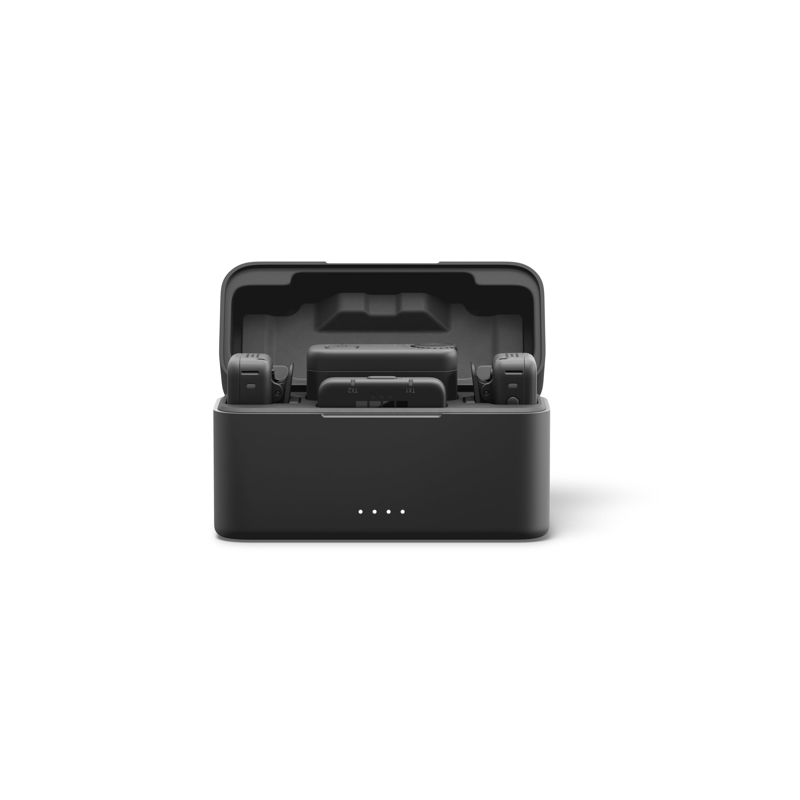 GoPro Wireless Mikrofon Komplett-Set (2 TX, 2 RX, Ladecase) – Für GoPro/Kamera/iPhone/Android, ultrakompakt, hohe Audioqualität, Geräuschunterdrückung, Gain-Regelung, Vlogging