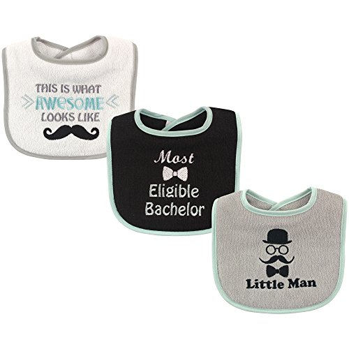 Image of Luvable Friends Unisex Baby Cotton Terry Drooler Bibs with Fiber Filling