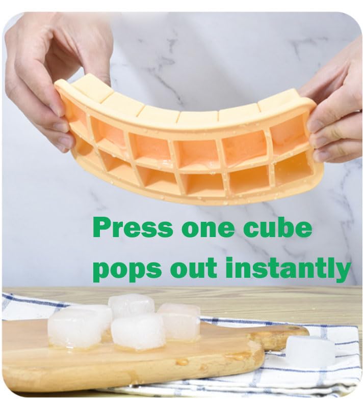 Molde para cubitos de hielo de silicona con tapa miniatura 4